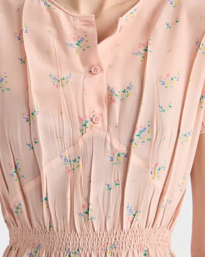 Prada Floral Midi Dress In Nude