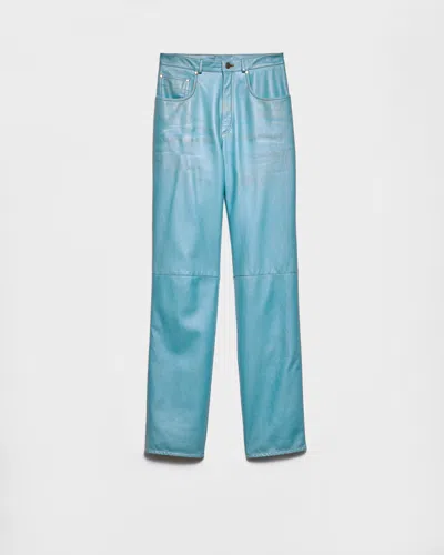 Prada Five-pocket Nappa Leather Pants