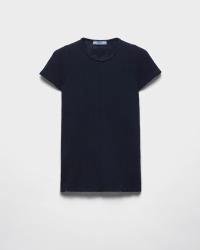 Prada Short Sleeve Cashmere Sweater