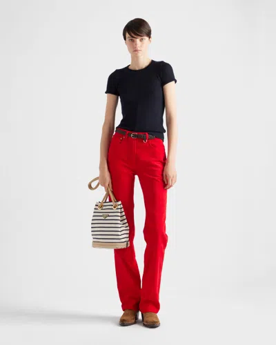 Prada Short Sleeve Cashmere Sweater