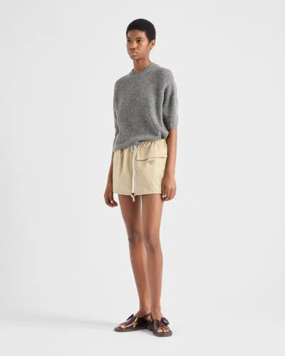 Prada Re-nylon Drawstring Mini Skirt