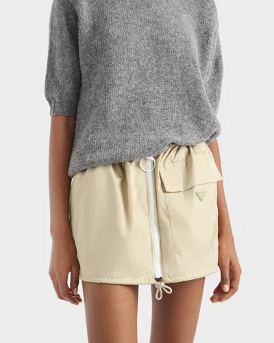 Prada Re-nylon Drawstring Mini Skirt