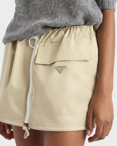 Prada Re-nylon Drawstring Mini Skirt