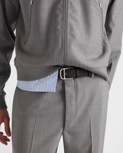 Prada Leather Belt In Black