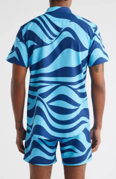 Mavrans Wave Weekend Short Sleeve Performance Button-up Shirt