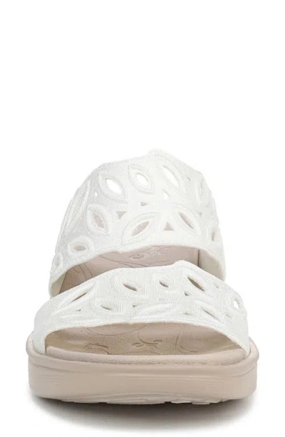 Lifestride Women's Delight Washable Slide Wedge Sandals In White