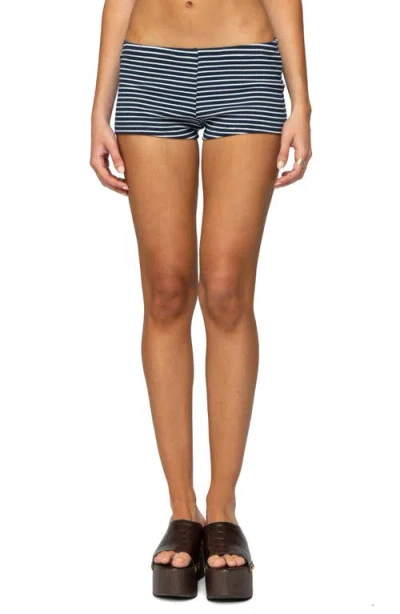 Edikted Reagan Striped Ribbed Micro Shorts