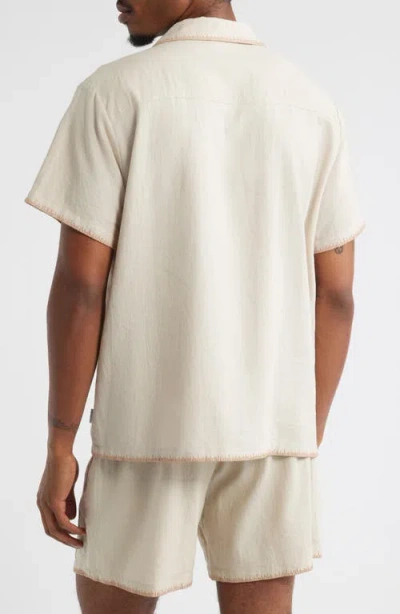 Mavrans Palm Tree Linen Blend Button-up Shirt