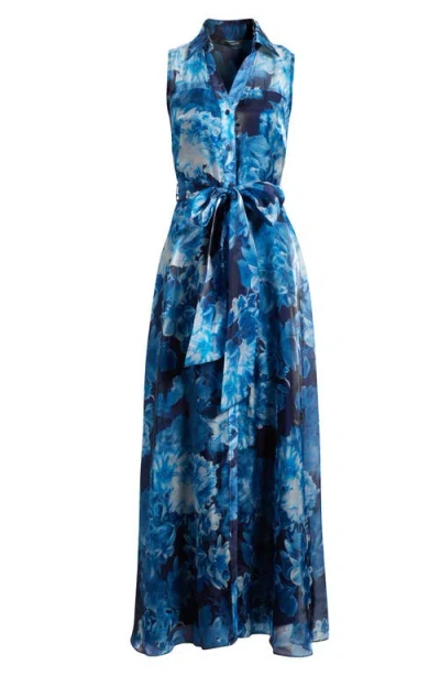 Julia Jordan Floral Sleeveless Organza Gown