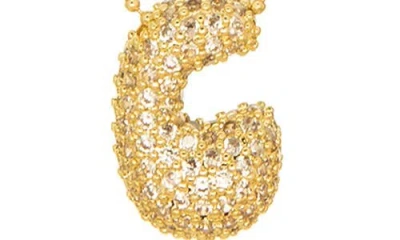 Marlyn Schiff Pavé Bubble Initial Pendant Necklace