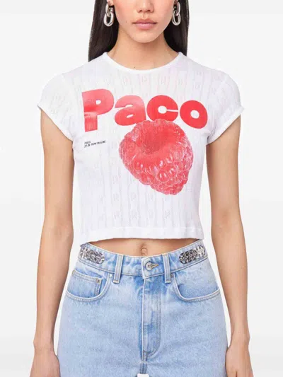 Rabanne White Short T-shirt