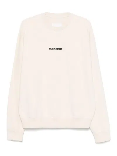 Jil Sander Cotton Crew-neck Sweatshirt In Neutral