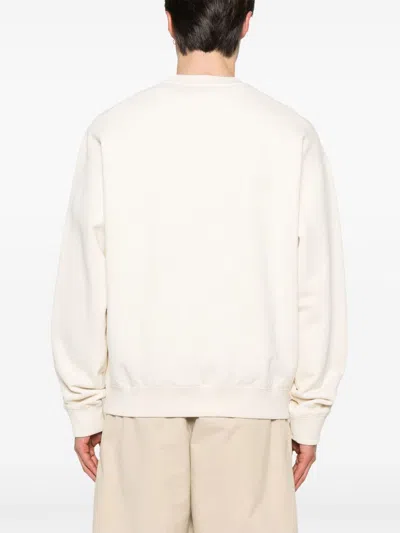 Jil Sander Cotton Crew-neck Sweatshirt In Neutral