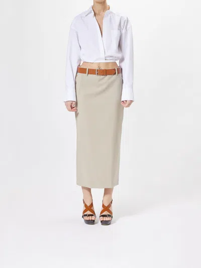 Moschino Jupe With Beige Wool Skirt In Neutral