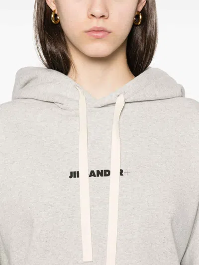 Jil Sander Grey Cotton Hoodie
