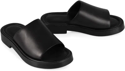 Ferragamo Crossover-strap Leather Slides