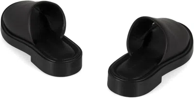 Ferragamo Crossover-strap Leather Slides