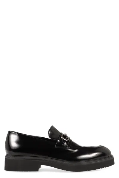 Ferragamo Horsebit Chunky Sole Leather Loafers