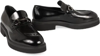 Ferragamo Horsebit Chunky Sole Leather Loafers