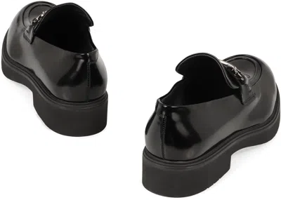 Ferragamo Horsebit Chunky Sole Leather Loafers