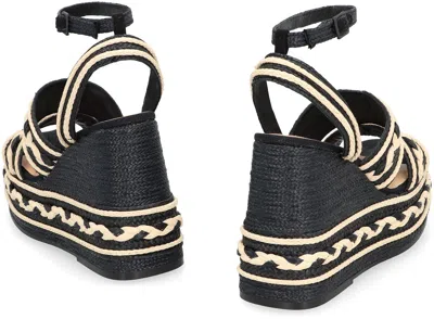 Castaã±er Castañer Woman Espadrilles Black Size 7.5 Textile Fibers