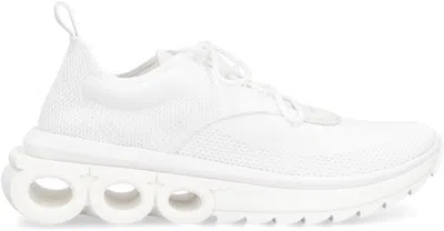 Ferragamo Mesh Pull Tab Round Toe Sneakers