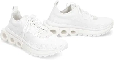 Ferragamo Mesh Pull Tab Round Toe Sneakers
