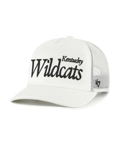 47 Brand Men's And Women's Cream Kentucky Wildcats Foundation Script Adjustable Trucker Hat