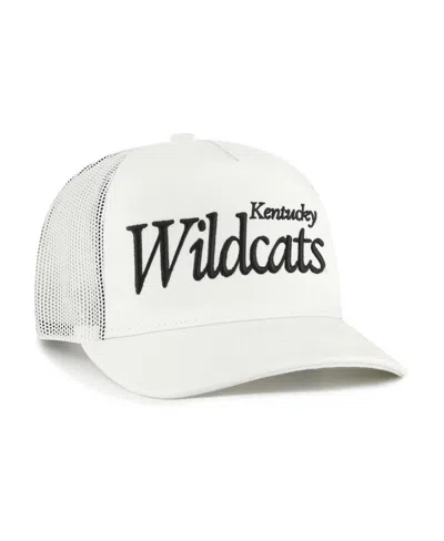 47 Brand Men's And Women's Cream Kentucky Wildcats Foundation Script Adjustable Trucker Hat