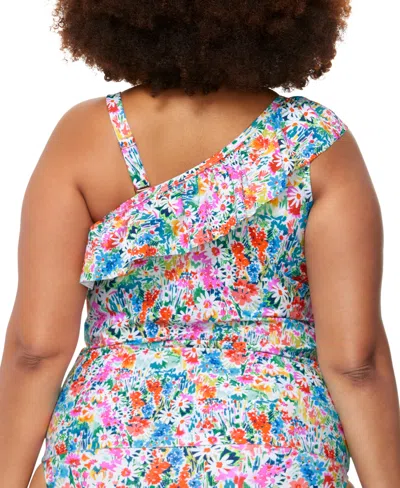 Raisins Curve Trendy Plus Size Ysabel Tankini Top In Multi