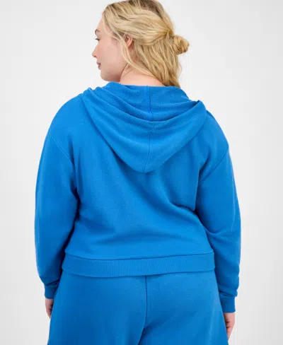 Id Ideology Plus Size Cropped Full-zip Hoodie, Exclusively At Macy's