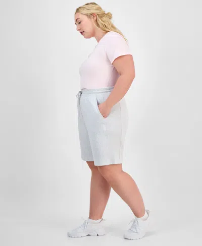 Id Ideology Plus Size Cotton-blend Pull-on Bermuda Shorts, Exclusively At Macy's
