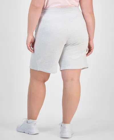 Id Ideology Plus Size Cotton-blend Pull-on Bermuda Shorts, Exclusively At Macy's