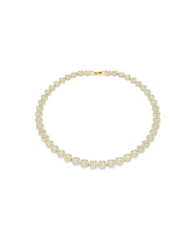Swarovski Womens Una 18ct Yellow-gold Plated And Zirconia Necklace In Gold