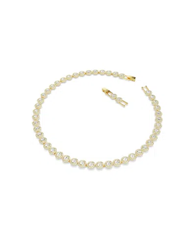 Swarovski Womens Una 18ct Yellow-gold Plated And Zirconia Necklace In Gold