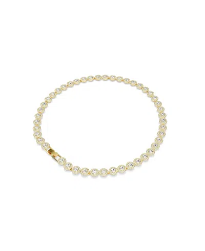 Swarovski Womens Una 18ct Yellow-gold Plated And Zirconia Necklace In Gold