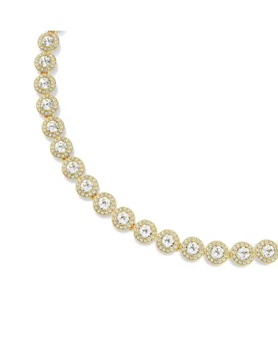 Swarovski Womens Una 18ct Yellow-gold Plated And Zirconia Necklace In Gold