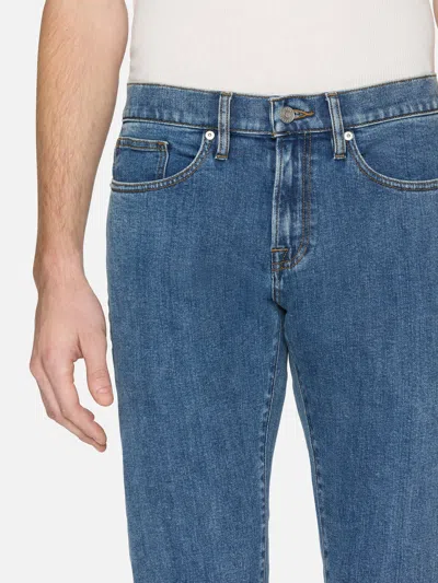 Frame Five-pocket Design Straight Jeans In Blue