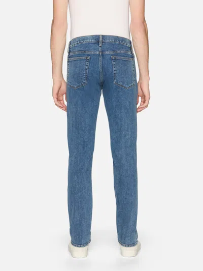 Frame Five-pocket Design Straight Jeans In Blue