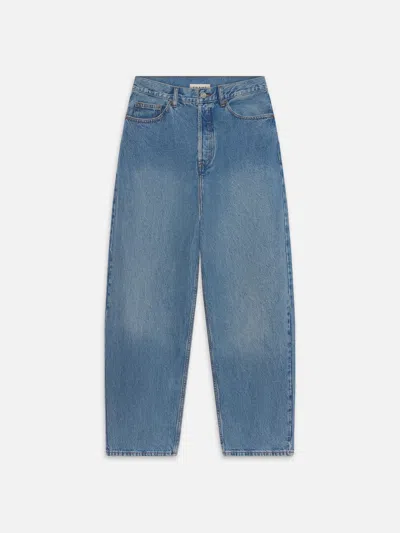 Frame The Baggy High-rise Wide-leg Jeans In Blue