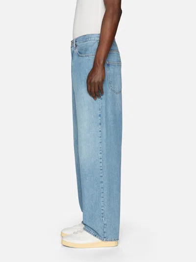 Frame The Baggy High-rise Wide-leg Jeans In Blue