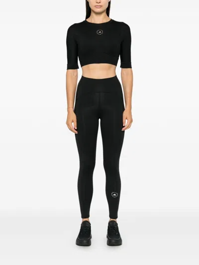Adidas By Stella Mccartney Logo Leggings In Black