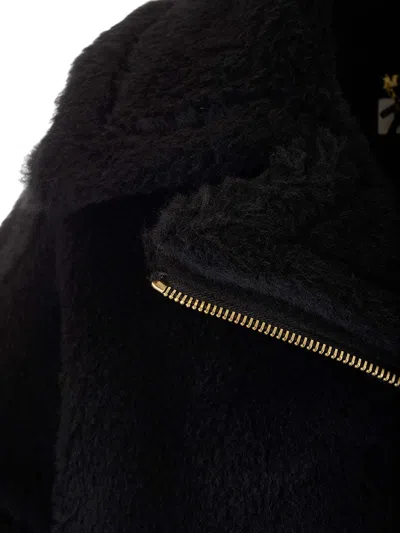Max Mara Wool-alpaca Teddy Biker Jacket