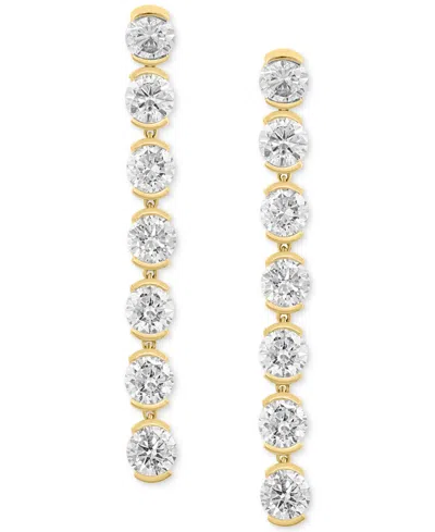 Effy Collection Effy Lab Grown Diamond Linear Drop Earrings (3-3/8 Ct. T.w.) In 14k Gold