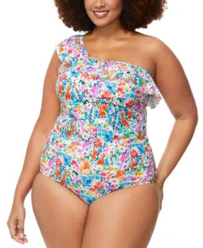 Raisins Curve Trendy Plus Size Ysabel Tankini Top In Multi