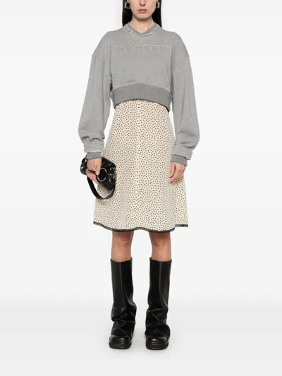 Shop Alexander Mcqueen Alexander Mc Queen Logo Cotton Cropped Sweatshirt