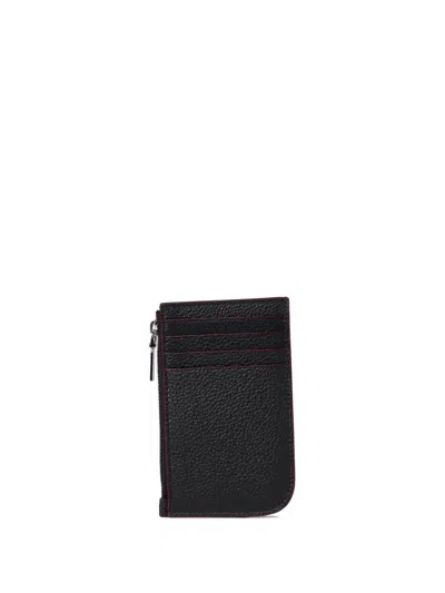 Alexander Mcqueen Full Grain Calf Leather Wallet With Patent Trims