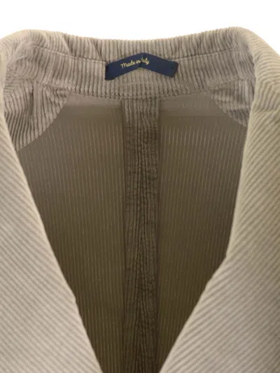Guarinucci Double-breasted Blazer In Washed Denim Jackets Grey