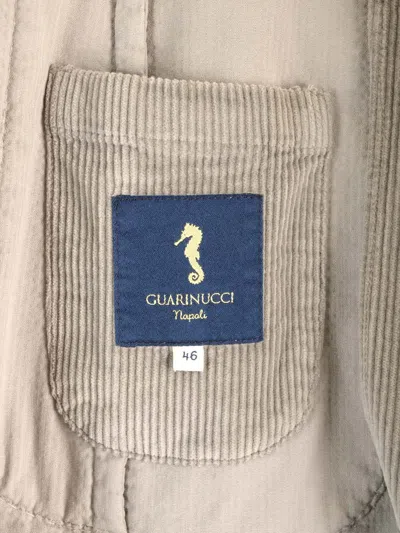 Guarinucci Double-breasted Blazer In Washed Denim Jackets Grey
