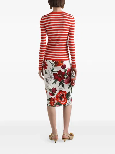 Dolce & Gabbana Striped Viscose Cardigan